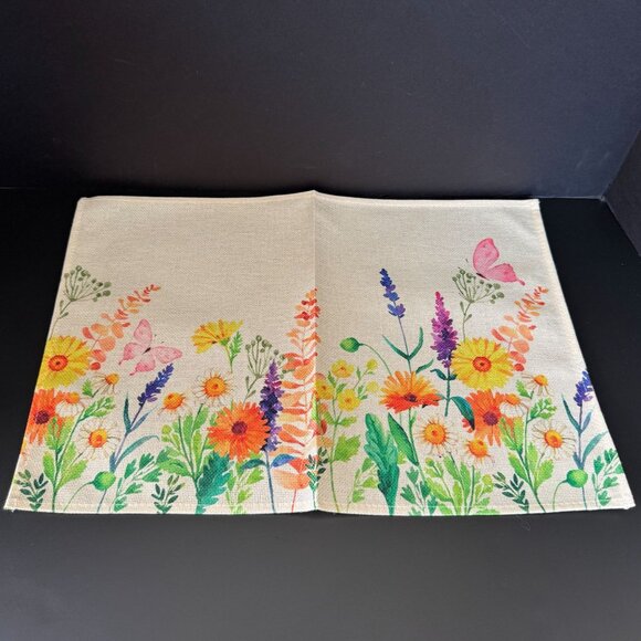 Set Of 6 Spring Placemats With Floral & Fun Designs Country Cottage bike farm tr - Picture 2 of 12